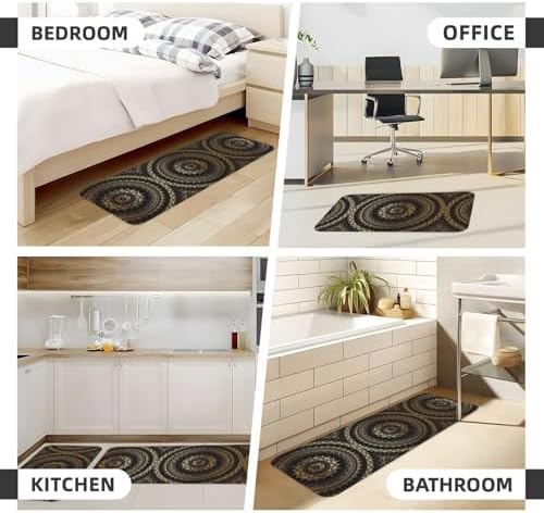 Mandala Wide Kitchen Mat Set - 2 Piece
