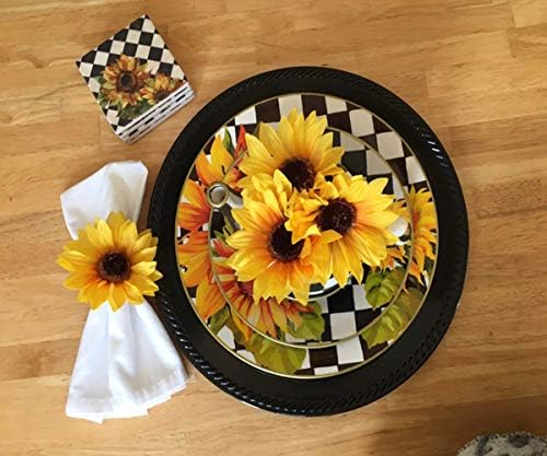 Handmade Sunflower Napkin Ring Set of 6