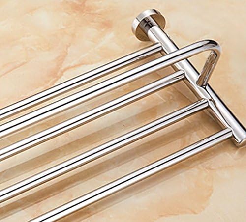 LUCEAE Stainless Steel Towel Rack with Hooks and Bars