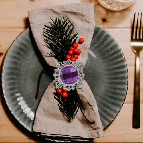 FRCOLOR 12-Piece bling Napkin Rings