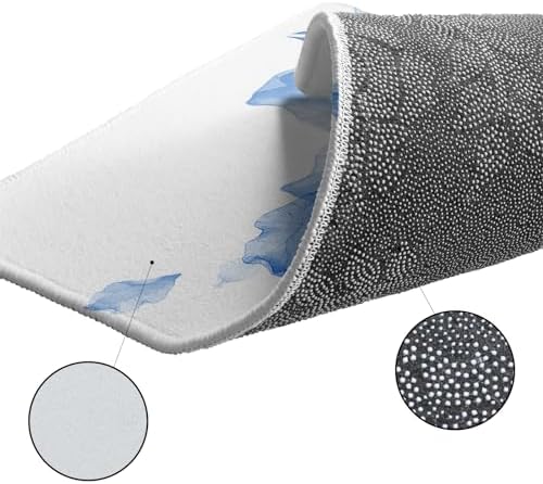 Blue Ombre Kitchen Rugs - Absorbent Comfortable Durable Non-Slip Mats