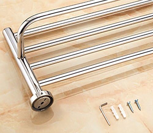 LUCEAE Stainless Steel Towel Rack with Hooks and Bars