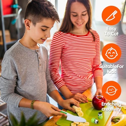 Kids Kitchen Knife Set with Gloves and Cutting Board