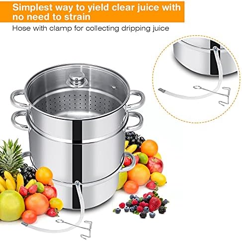Mat Expert 11-Quart Juice Steamer with Tempered Glass Lid