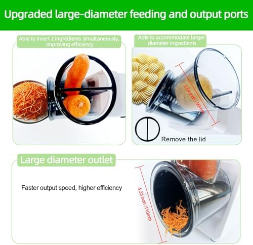 Electric Cheese Grater Salad Maker with 5-in-1 Blades