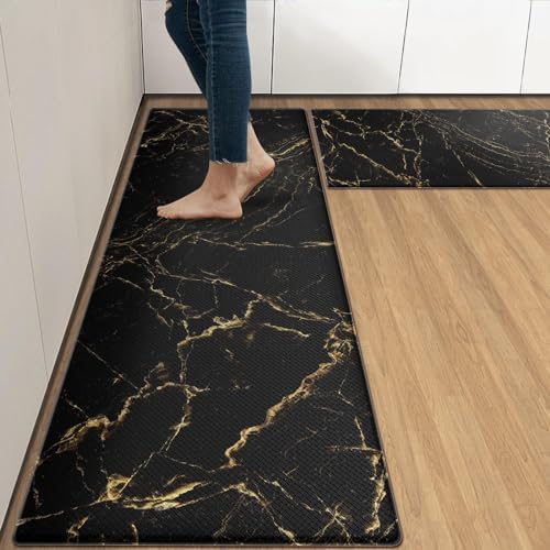 Anti-Fatigue Kitchen Mat Set Standing Cushion for Kitchen Safety