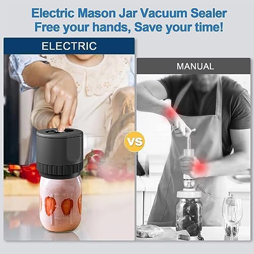 Electric Mason Jar Vacuum Sealer Kit with Can Opener