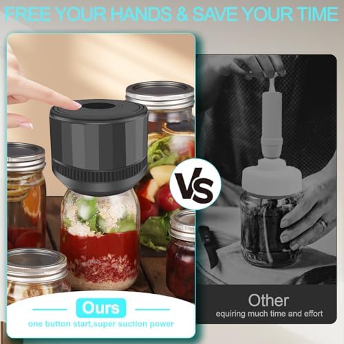 Easy vacuum sealing kit for Mason jars preserves food and travel-friendly