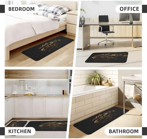 Golden Dragon Non-Slip Kitchen Rugs for Kitchen Office Use