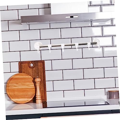 Adjustable Stainless Steel Bath Kitchen Towel Holder with 6 Hooks