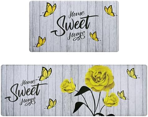 IKFASHONI Farmhouse Kitchen Rugs Set of 2