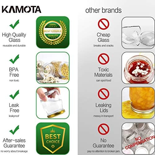 Kamota Eco-Friendly Glass Jars Reusable 150ml