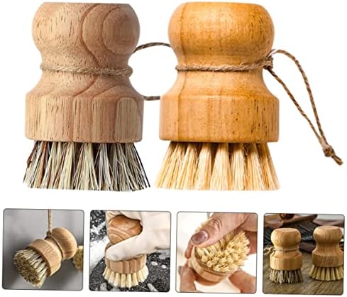2-Piece Wooden Wok Cleaning brushes