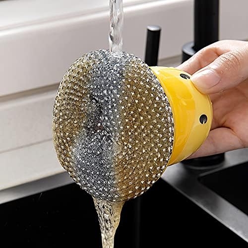 Efficient Kitchen Brush Silicone Dish Soap Press