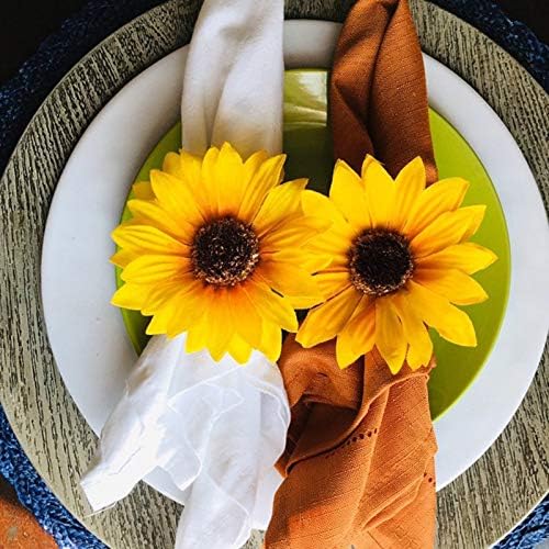 Handmade Sunflower Napkin Ring Set of 6