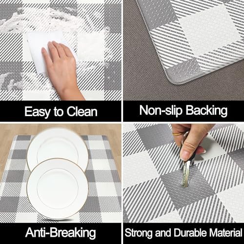 Small Kitchen Mat Non-Slip Waterproof Anti-Fatigue Mat for Standing Surfaces