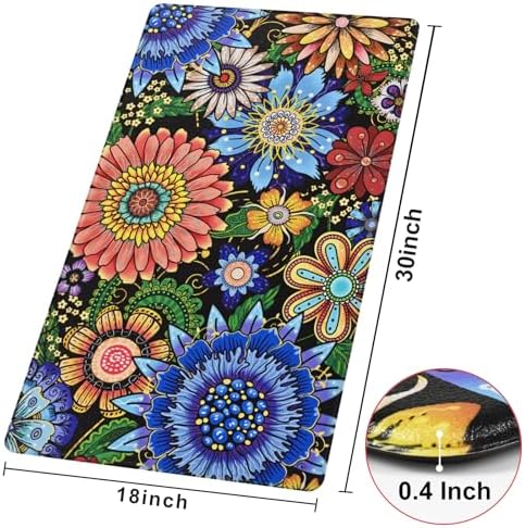 Likiyol Boho Elegant Floral Kitchen Rugs