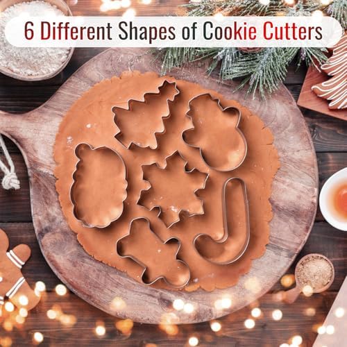 STARSIDE 4-inch Christmas Cookie Cutters 6-Piece Set