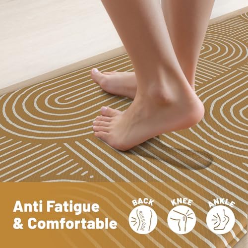 Modern Farmhouse Kitchen Rugs Anti-Fatigue Non-Slip Mat Set for Home