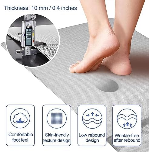 2-Piece Kitchen Rugs Set Anti Fatigue Waterproof