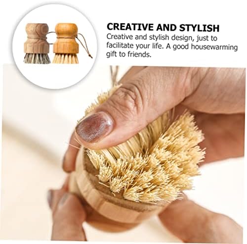 Nolitoys 6-Piece Wok Dish Brush Set for Kitchen Essentials