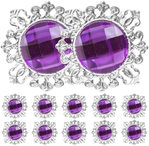 FRCOLOR 12-Piece bling Napkin Rings