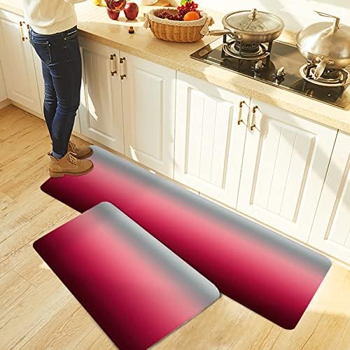 Carosoffe Gradient Kitchen Rugs 20x47 Non-Slip Absorbent