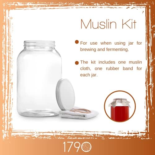 1790 Large Glass Jars with Lid