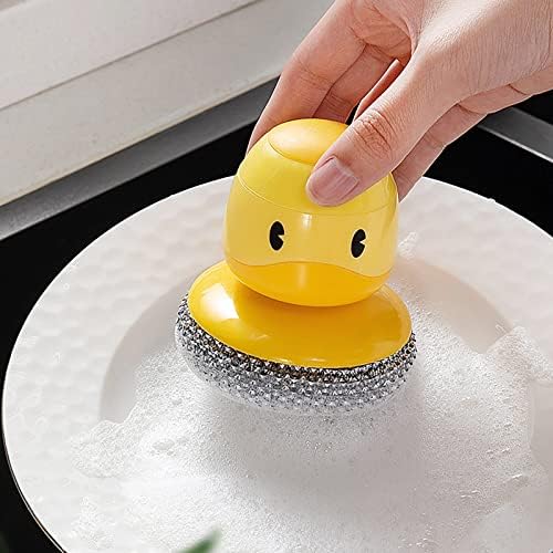 Efficient Kitchen Brush Silicone Dish Soap Press