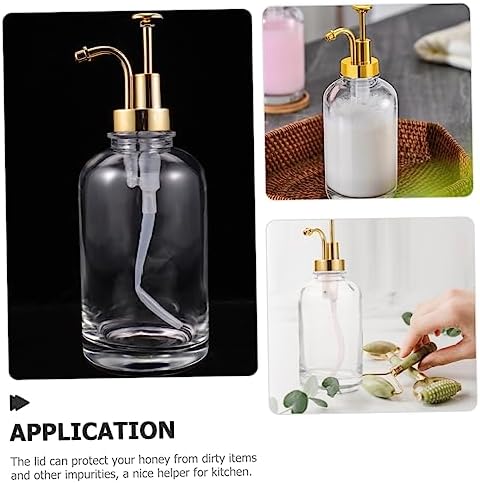 Glass Syrup Dispenser with Pump for Coffee Bar
