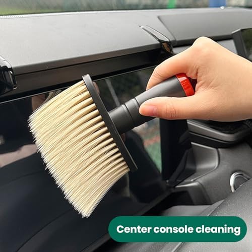 Pair Car vent cleaning brushes with ergonomic handle grip interior detailers