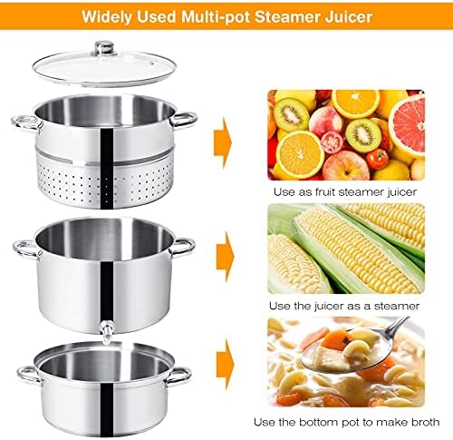 Mat Expert 11-Quart Juice Steamer with Tempered Glass Lid