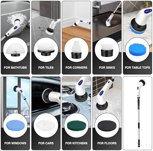 10-in-1 Electric Spin Scrubber Cordless