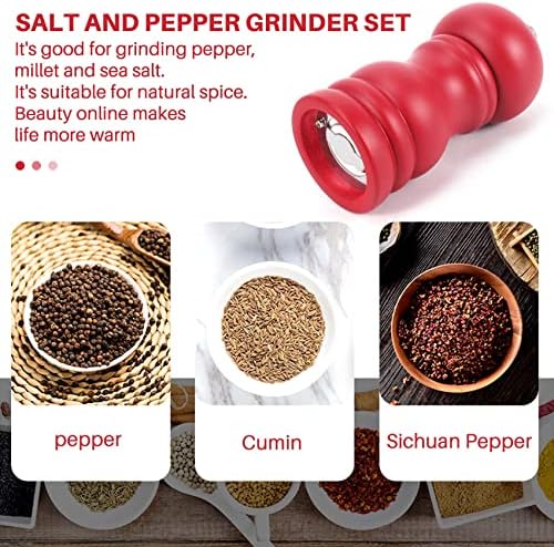 Premium Manual Salt Pepper Grinder Set with Adjustable Coarseness