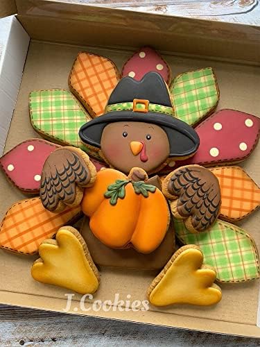 LILIAO Thanksgiving Turkey Puzzle Cookie Cutter Set Stainless Steel 7-Piece Set