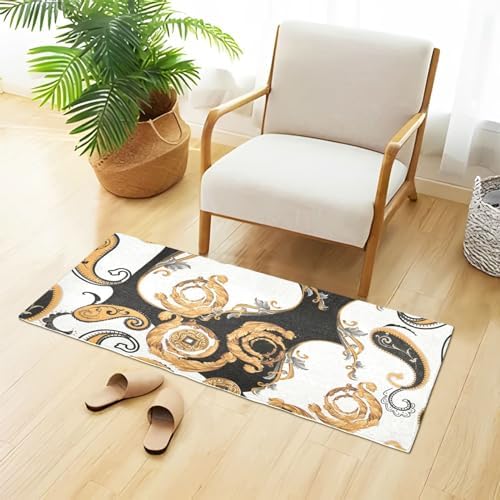 Adornlife Baroque Kitchen Mat 39x20 Inch Non-Slip Comfort Standing Rug