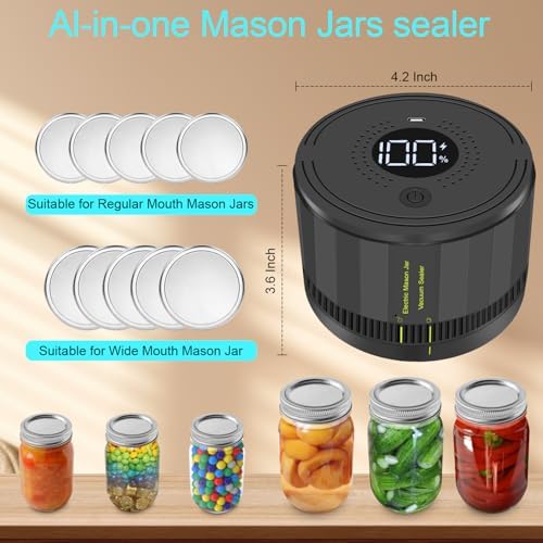 Easy vacuum sealing kit for Mason jars preserves food and travel-friendly