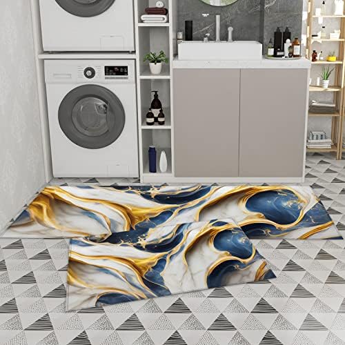 2-Piece Kitchen Rugs Absorbent Non-Slip Mats Kitchen Office Use