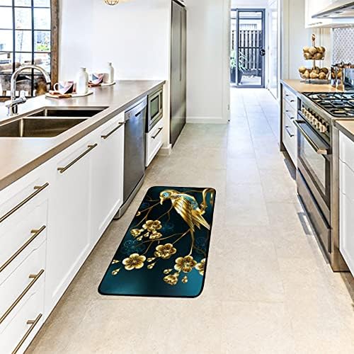 Hapuxt Golden Steampunk Kitchen Rugs