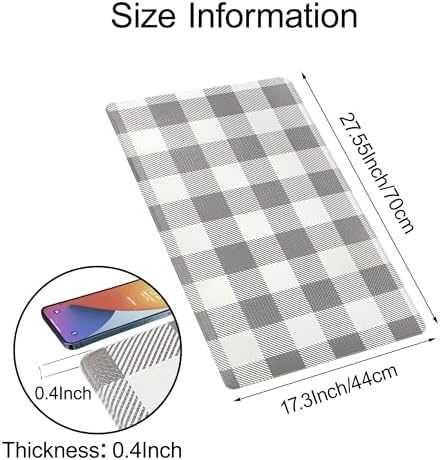 Small Kitchen Mat Non-Slip Waterproof Anti-Fatigue Mat for Standing Surfaces