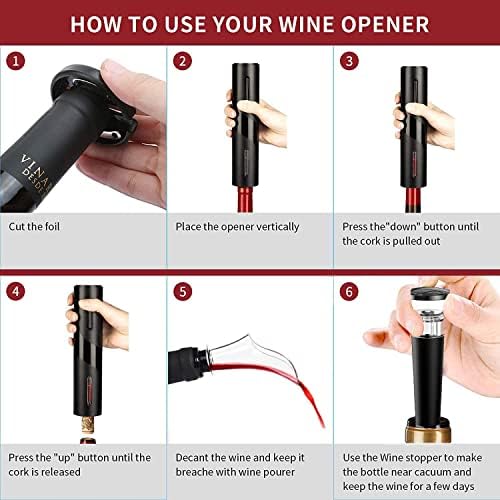MCSWSEE 4 in 1 Electric Wine Bottle Opener