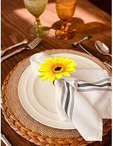 Handmade Sunflower Napkin Ring Set of 6