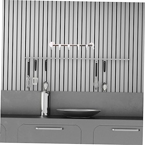 Adjustable Stainless Steel Bath Kitchen Towel Holder with 6 Hooks