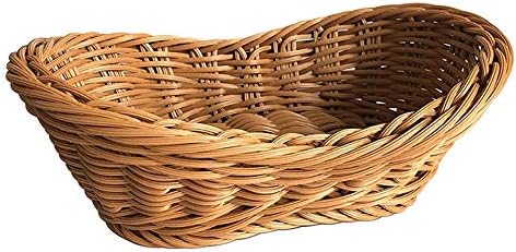 ANRUIDE 2 Pack Woven Bread Baskets Imitation Rattan