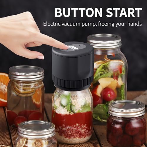 Electric Mason Jar Vacuum Sealer Kit with Can Opener