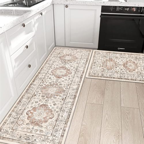 Pauwer Anti Fatigue Kitchen Mat Set of 2