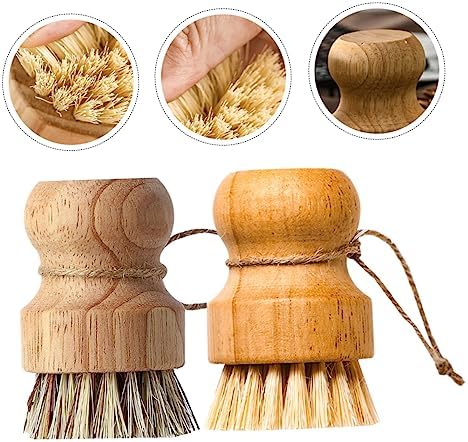 2-Piece Wooden Wok Cleaning brushes