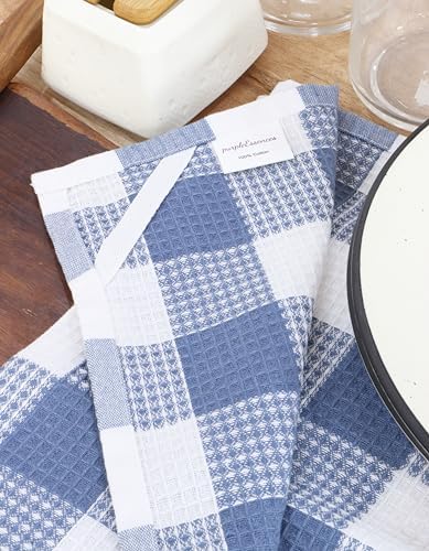 Premium 100 Cotton Waffle Weave Kitchen Towels Super Soft Absorbent