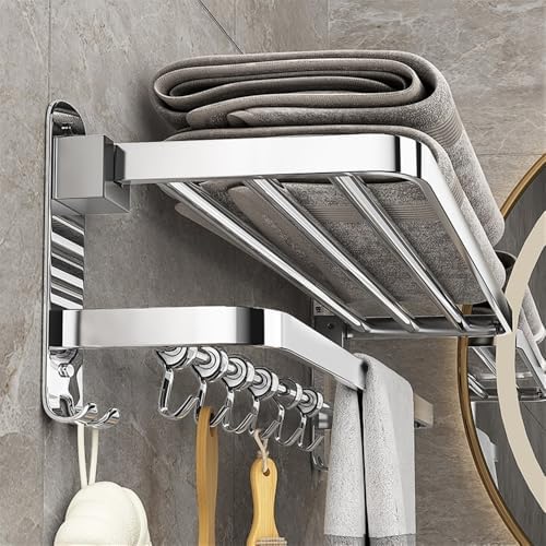 Thickened Stainless Steel Towel Rack for Bathroom Storage