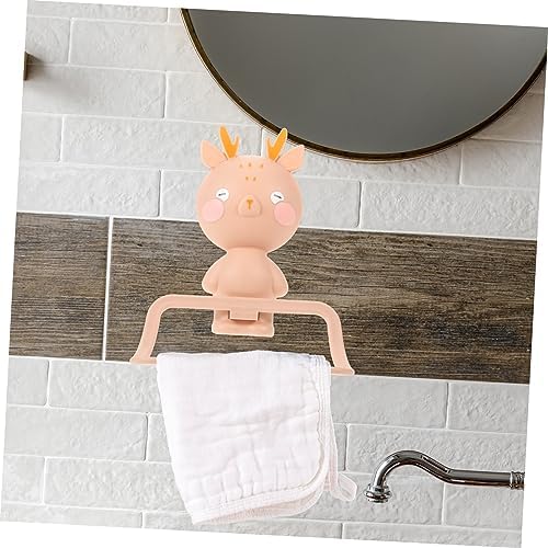 Cartoon Elk Towel Hanger Punch for Bathroom Kitchen - Easy to Install